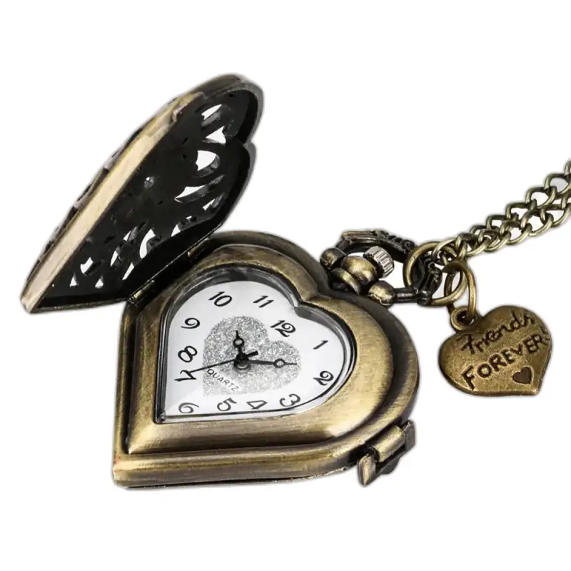 Relógio feminino masculino com colar de quartzo vintage