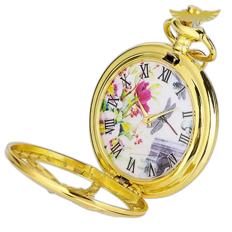 Relógio de bolso feminino chique para contar as horas