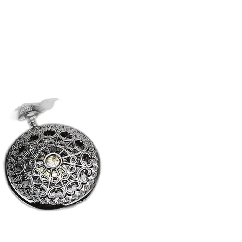 Relógio de bolso mecânico de corda de luxo Steampunk com movimento mecânico ornamentado