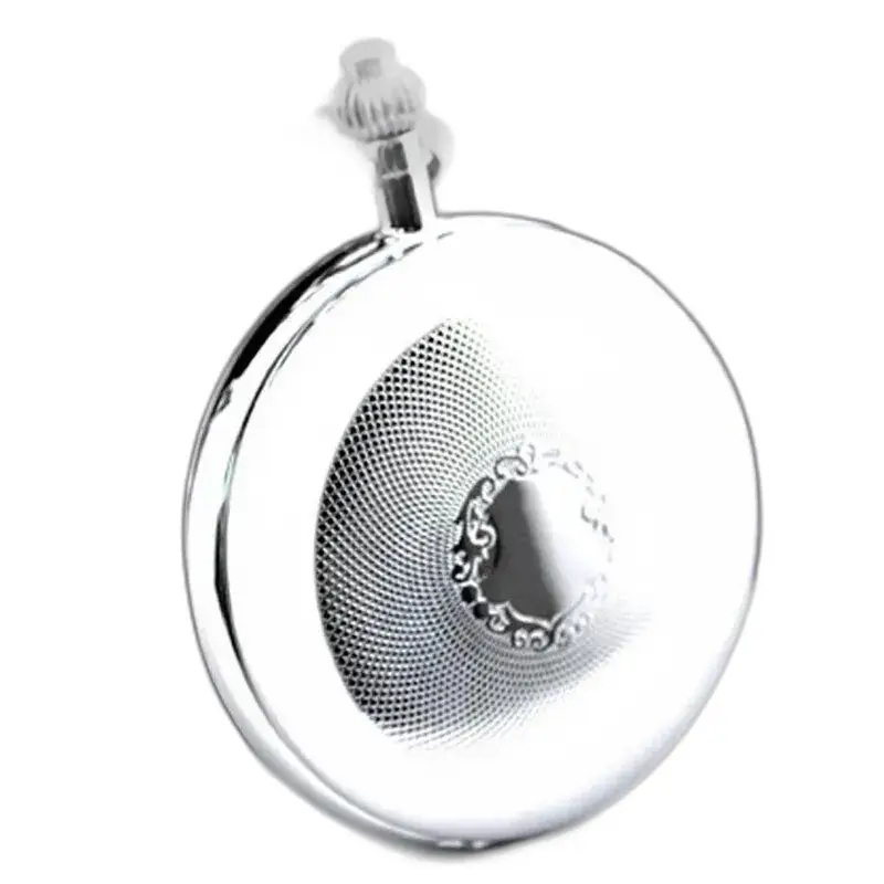 Relógio de bolso real luxuoso em prata Relógio de bolso chique e elegante em prata real