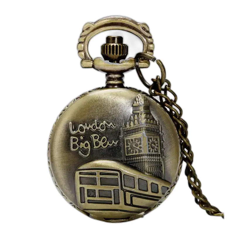 Relógio Big Ben Bronze Fantasy Necklace com design londrino em tom bronze