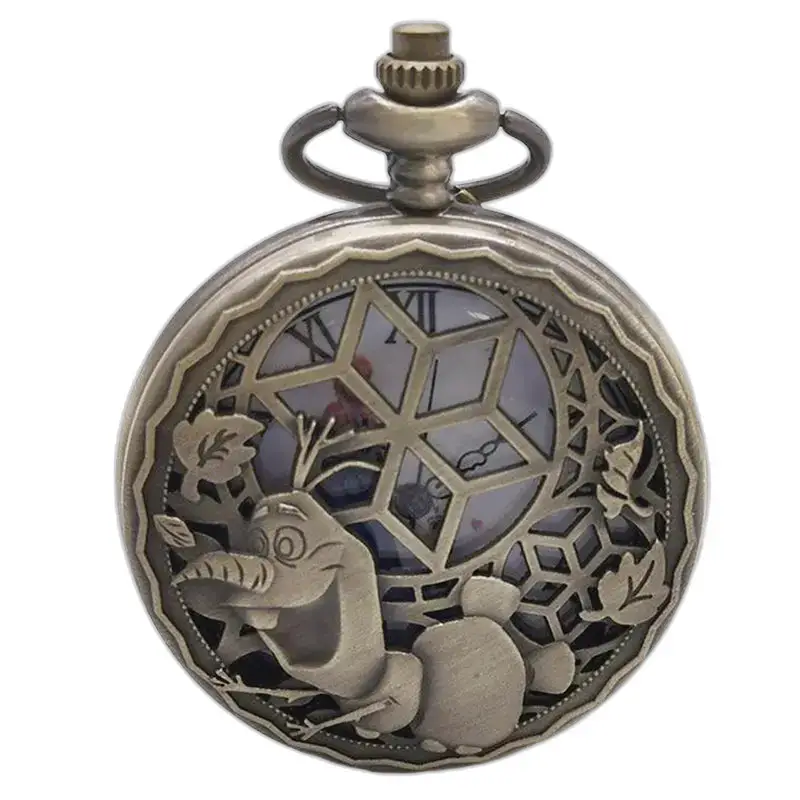 Relógio vintage Olaf com colar de bronze e design exclusivo Olaf