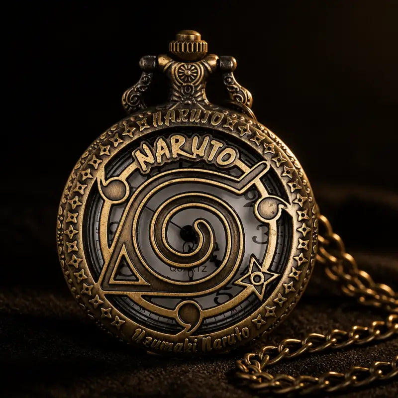 Relógio de Bolso de Quartzo Coleção Naruto Manga