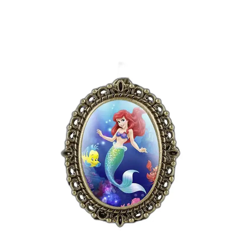 Pingente Ariel de bronze em relógio pendente, estilo de fantasia elegante e único