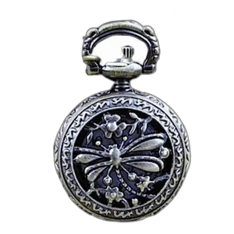 Elegante relógio pendente de libélula com design de libélula para colar