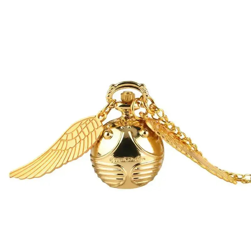 Relógio de Bolso Quartz Colar Asas para Mulher Ouro Prata Bronze