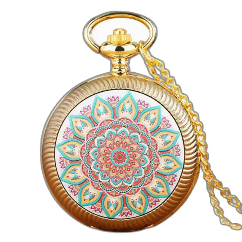 Montre-collier Vintage Fleur Grise en Or avec design unique et confort optimal
